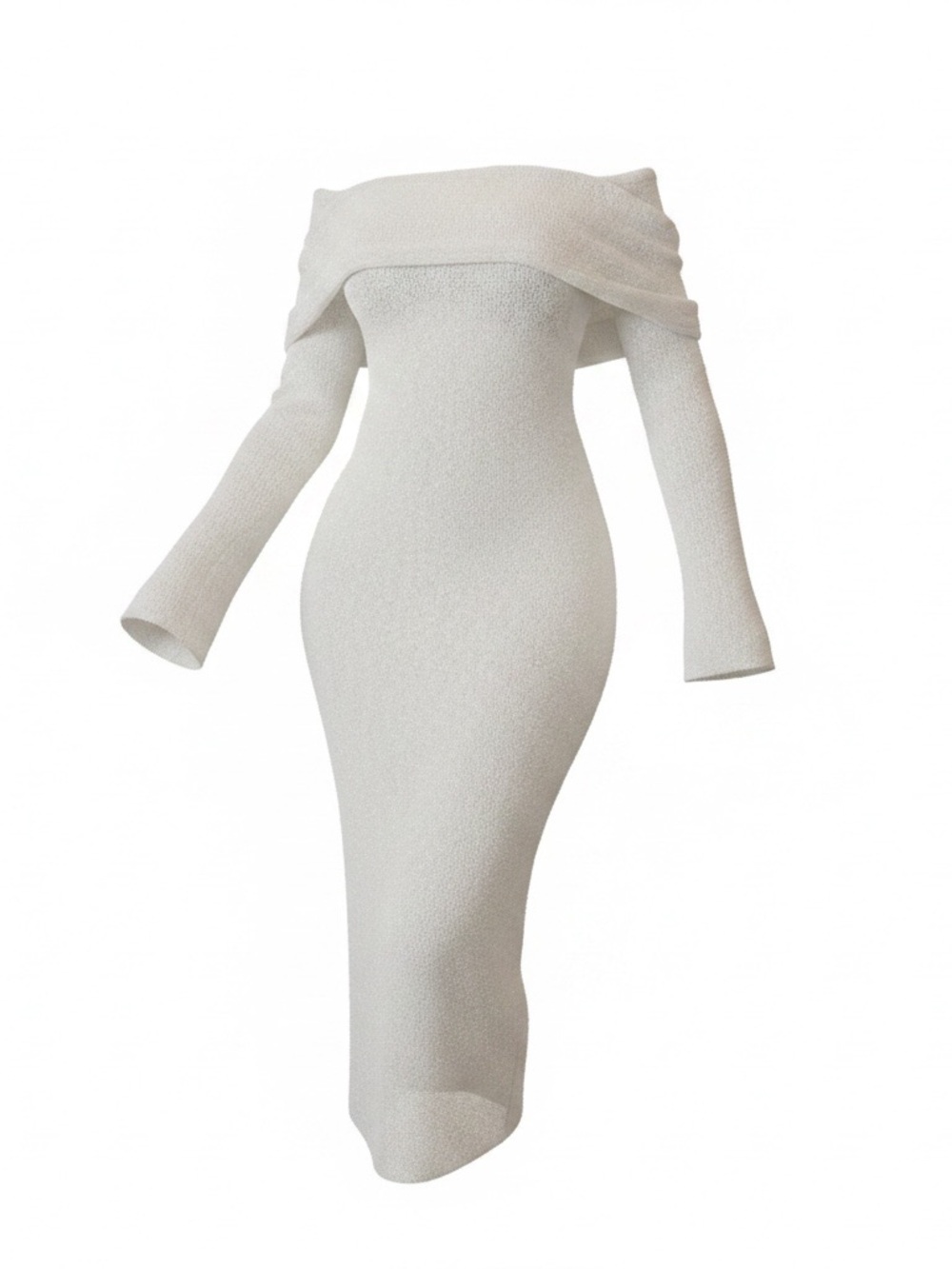 White off shoulder maxi cover up
